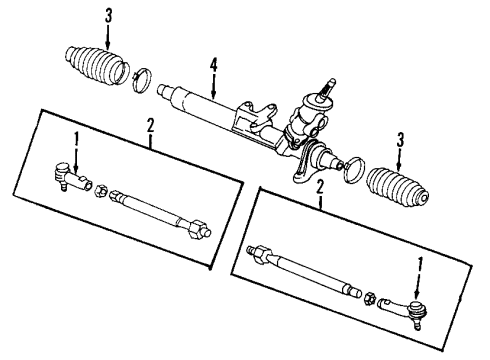 2005 Volkswagen Beetle P/S Pump & Hoses, Steering Gear & Linkage Diagram 1