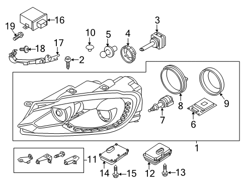 2012 Volkswagen Golf Headlamps