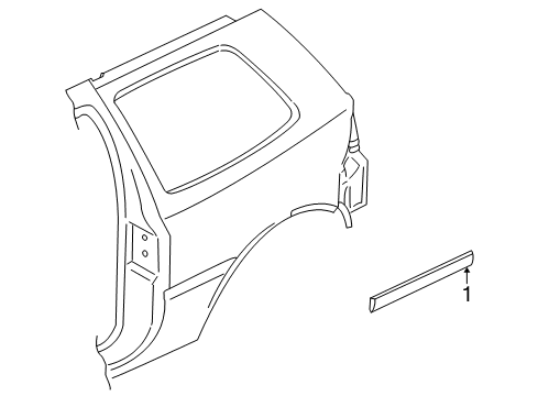 2002 Volkswagen Golf Exterior Trim - Quarter Panel