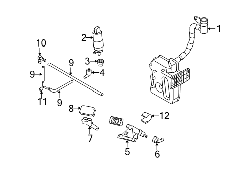 2006 Volkswagen Rabbit Washer Components