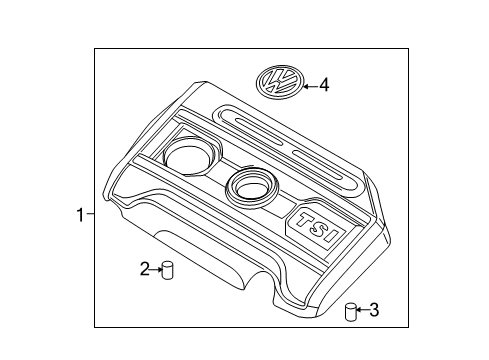 2012 Volkswagen Jetta Engine Appearance Cover Diagram 2
