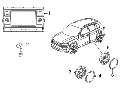2024 Volkswagen Taos Sound System Diagram 1