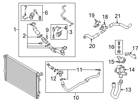2019 Volkswagen Beetle Water Pump Diagram for 5C0-965-561