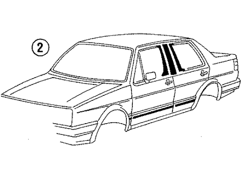 1992 Volkswagen Jetta Stripe Tape
