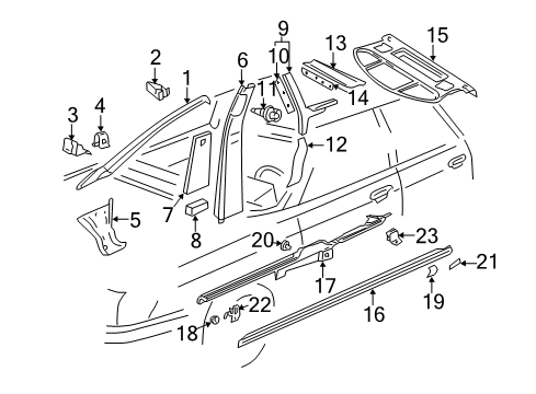 Sill Trim Diagram for 8A0-853-542-A-3VF