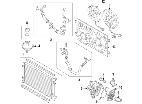 2018 Volkswagen Passat Cooling System, Radiator, Water Pump, Cooling Fan Diagram 4