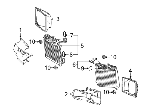 2010 Volkswagen Touareg Intercooler, Cooling Diagram 1