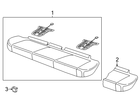 2013 Volkswagen CC Rear Seat Components Diagram 2