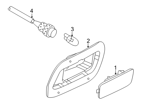 2013 Volkswagen Golf R Side Marker Lamps
