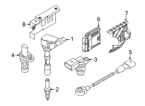 2024 Volkswagen Atlas Spark Plug Diagram for 06Q-905-601-F