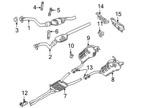 2002 Volkswagen Passat Exhaust Components Diagram 2