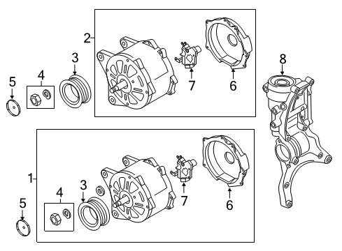 2014 Volkswagen Passat Alternator Diagram for 06K-903-024