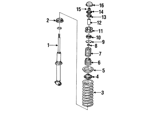1987 Volkswagen Fox Strut Diagram for 305-513-029-14