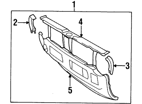 1992 Volkswagen Cabriolet Radiator Support & Deflectors