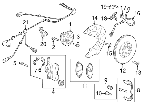 2022 Volkswagen Golf R Control Module Diagram for 5WA-907-379-BL-REP