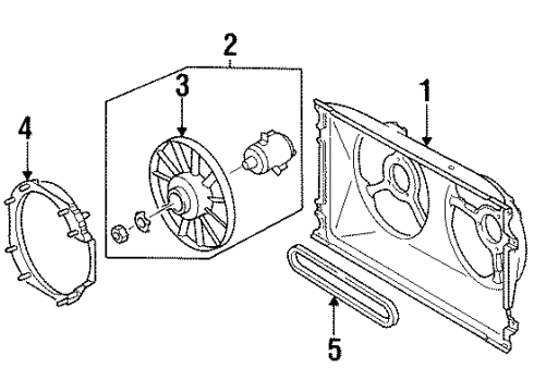 1993 Volkswagen Passat Cooling System, Radiator, Water Pump, Cooling Fan Diagram 2