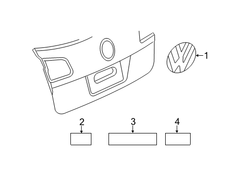 2009 Volkswagen CC Exterior Trim - Trunk Lid