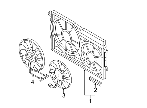 2013 Volkswagen Jetta Cooling System, Radiator, Water Pump, Cooling Fan Diagram 4