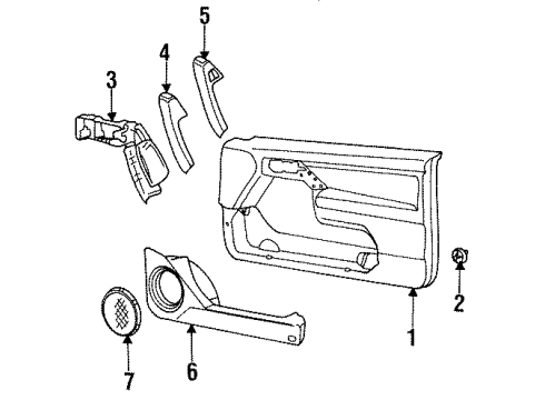 1999 Volkswagen Jetta Interior Trim - Front Door
