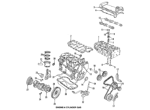 1995 Volkswagen Passat Engine Parts, Mounts, Cylinder Head & Valves, Camshaft & Timing, Oil Pan, Oil Pump, Crankshaft & Bearings, Pistons, Rings & Bearings