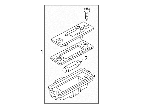 2000 Volkswagen Jetta License Lamps