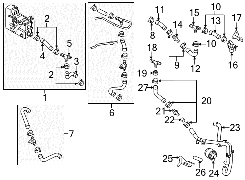 2017 Volkswagen e-Golf Bracket Retainer Diagram for 8J7-871-719