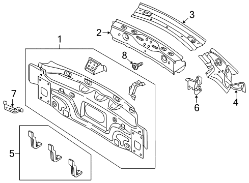 2016 Volkswagen Beetle Rear Body Diagram 1