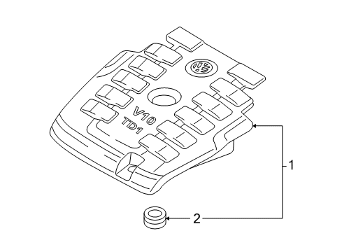 2008 Volkswagen Touareg Engine Appearance Cover