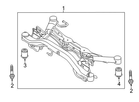 2022 Volkswagen Atlas Suspension Mounting - Rear Diagram 2