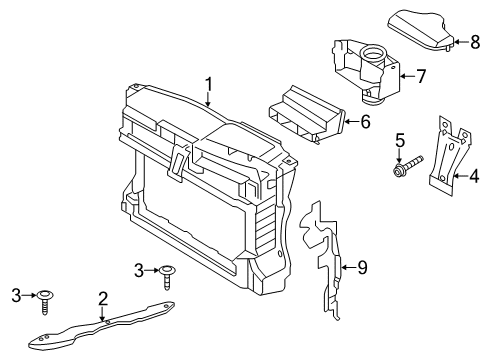 2013 Volkswagen Golf R Radiator Support