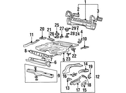 1995 Volkswagen Golf Extension Diagram for 1H6-813-227