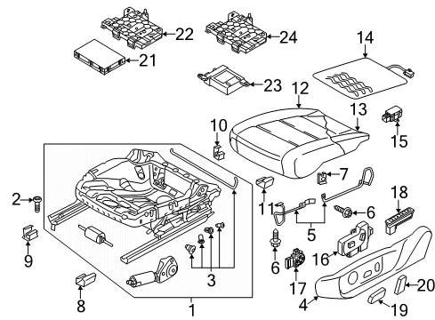 2020 Volkswagen Passat Passenger Seat Components