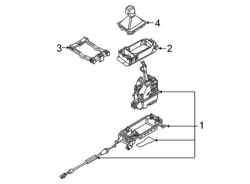 2020 Volkswagen Tiguan Shifter Housing