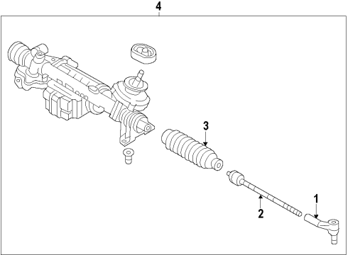 2013 Volkswagen Beetle P/S Pump & Hoses, Steering Gear & Linkage Diagram 1
