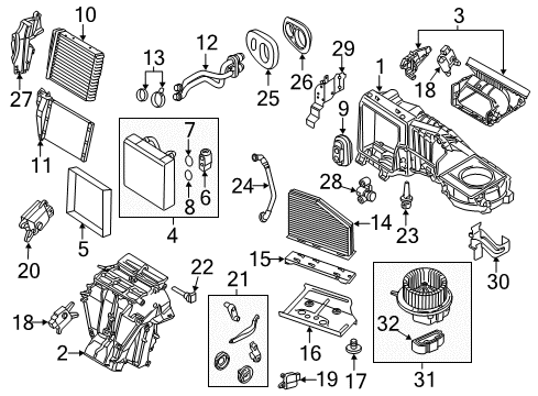 2013 Volkswagen Golf R Blower Motor & Fan, Air Condition Diagram 1