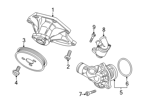2011 Volkswagen Touareg Pump Pulley Diagram for 059-121-031-H
