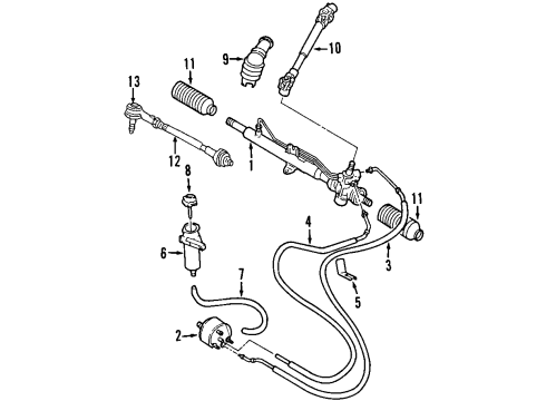 2002 Volkswagen Jetta P/S Pump & Hoses, Steering Gear & Linkage