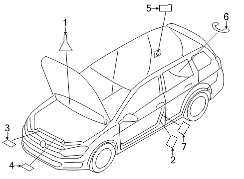 2019 Volkswagen Golf Alltrack Information Labels
