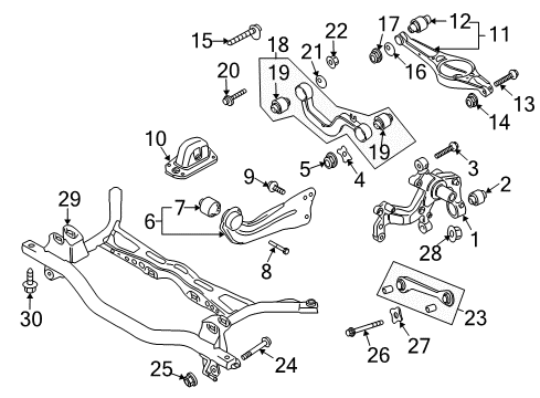 2014 Volkswagen Jetta Rear Suspension, Control Arm Diagram 4