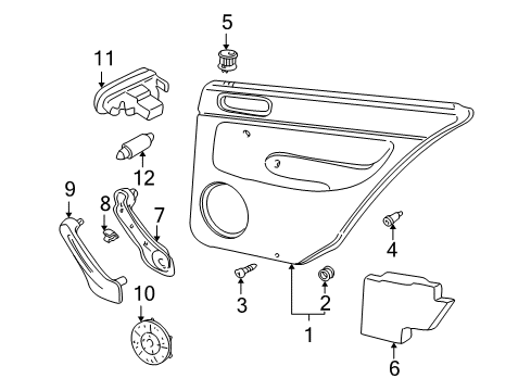1999 Volkswagen Jetta Interior Trim - Rear Door