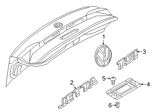 2022 Volkswagen Jetta Exterior Trim - Trunk