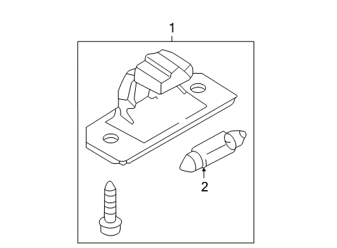 2002 Volkswagen Passat License Lamps
