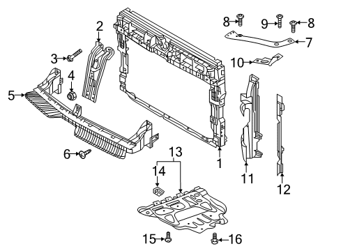 2020 Volkswagen Tiguan Radiator Support