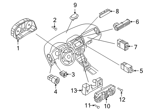 2017 Volkswagen Tiguan Heater Control Diagram for 1K8-907-044-CN-ZJU