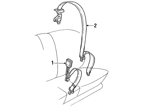 1992 Volkswagen Passat Rear Seat Belts