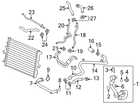 2008 Volkswagen Touareg Water Pipe Seal Diagram for WHT-000-881