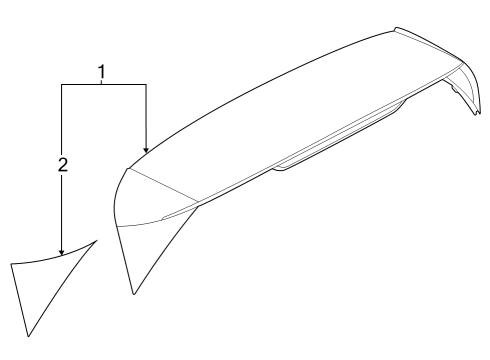 2022 Volkswagen Golf R Rear Spoiler