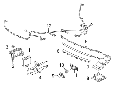 2022 Volkswagen Arteon Electrical Components - Rear Bumper