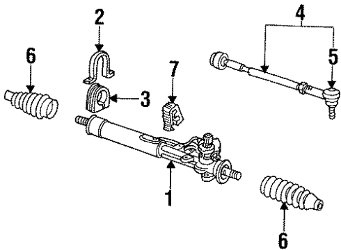 1998 Volkswagen Cabrio Steering Gear & Linkage