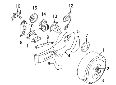 2009 Volkswagen Touareg Carrier & Components - Spare Tire